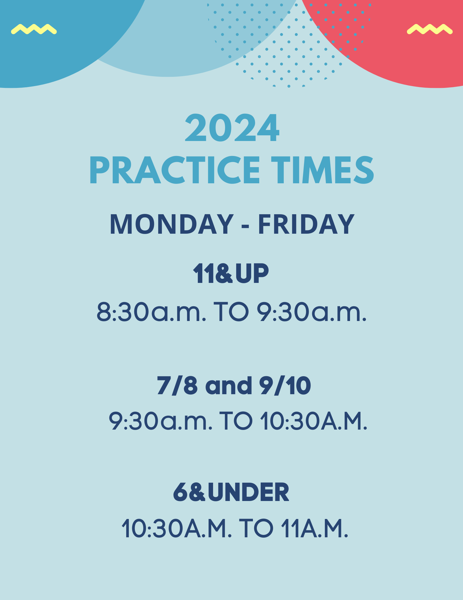 Practice Times (1)